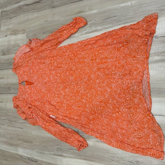 Women’s‎ Old Navy Orange Dress Size Medium M  Open Sleeves Boho - Picture 5 of 9